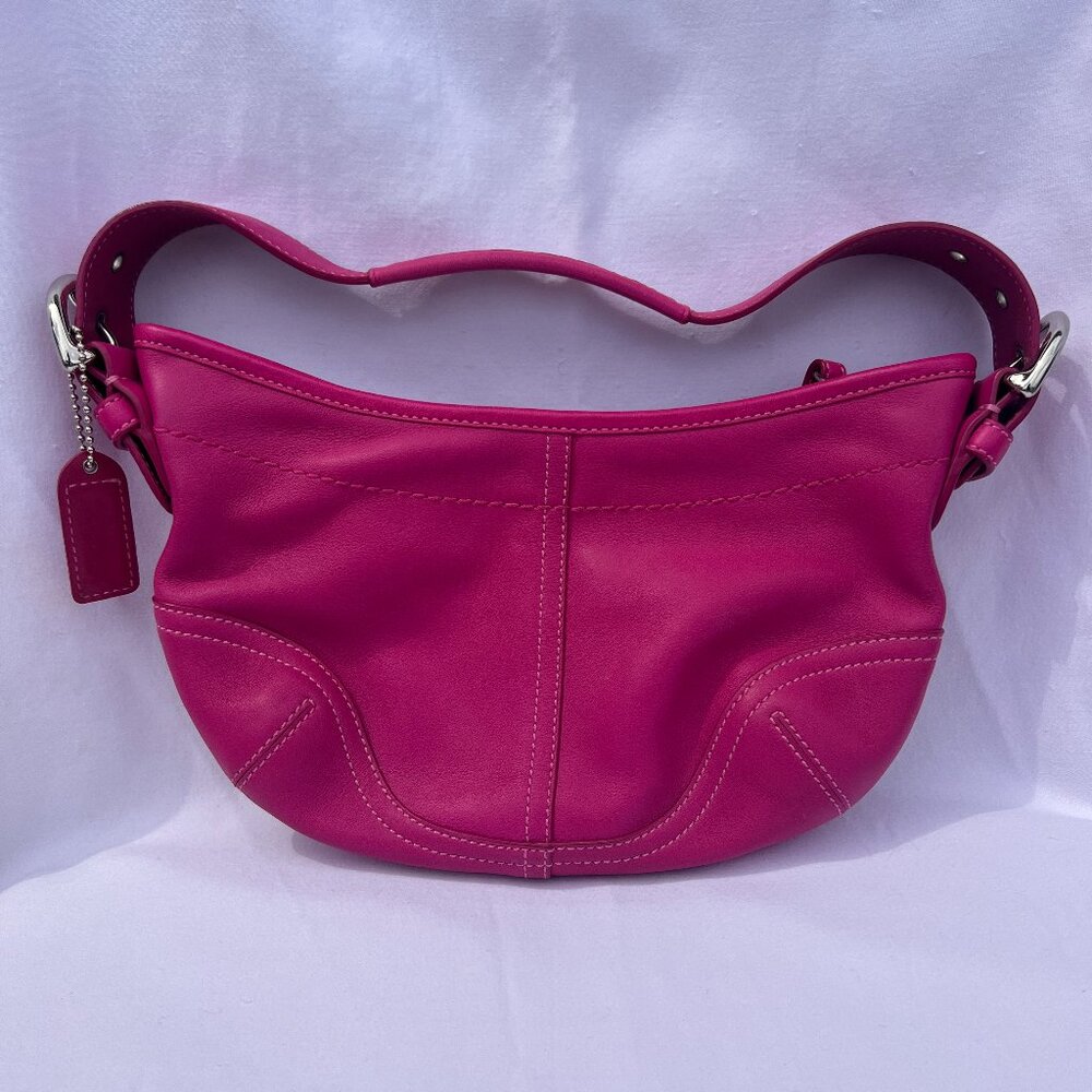 Coach Vintage Soho Hobo Small Shoulder Bag Hot Pink 9541